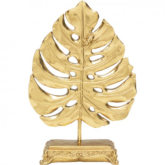 Peça decorativa monstera leaf gold