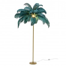 Candeeiro de Chão Feather 165cm Verde/ Azul