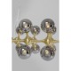 Candeeiro suspenso Atomic Balls Brass 140 cm