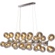 Candeeiro suspenso Atomic Balls Brass 140 cm