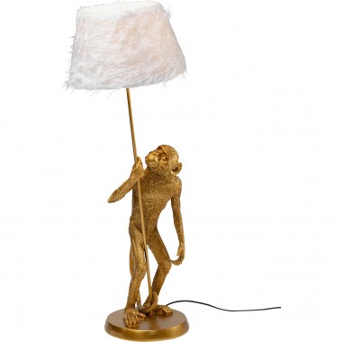 Lâmpada de mesa Animal Standing Monkey Gold 51 cm