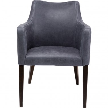 Chaise a. acc. Mode cuir gris
