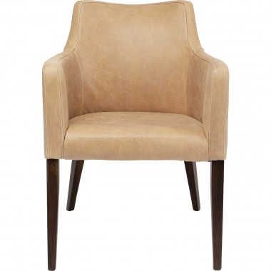 Cadeira de braços Mode Leather Beige