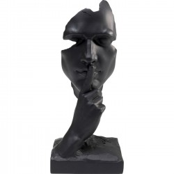 Peça Decorativa Quiet Face Preto 31cm