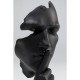 Peça Decorativa Quiet Face Preto 31cm