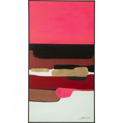 Quadro com Moldura Abstract Shapes Pink 73x143cm