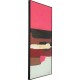 Quadro emoldurado Abstract Shapes Pink 73x143cm