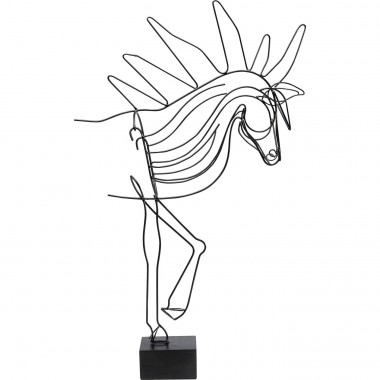 Objeto decorativo Wire Horse 51cm