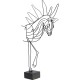 Objeto decorativo Wire Horse 51cm