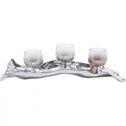 Porta-velas 3 Jade Silver