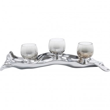 Porta-velas 3 Jade Silver