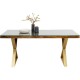 Mesa Conley Cross Brass 180x90cm