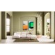 Quadro emoldurado Abstract Shapes Green 73x143cm