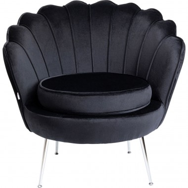 Poltrona Water Lily Chrome Black