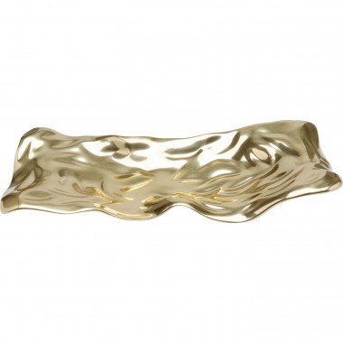 Taça decorativa Jade Dourada 48x22 cm