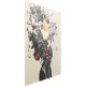 Quadro de vidro Bouquet Beauty Bege 100x100 cm