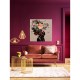 Quadro de vidro Bouquet Beauty Bege 100x100 cm