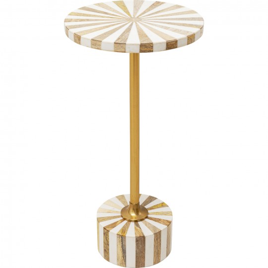 Mesa de apoio Domero Cirque Dourado/Branco Ø25cm