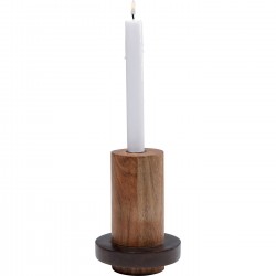 Castiçal Wood Cylinder 15 cm