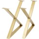 Base Tavola Cross Brass (conjunto de 2)