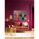 Quadro em tela Colorful Cows 120x90 cm