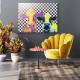 Quadro em tela Colorful Cows 120x90 cm