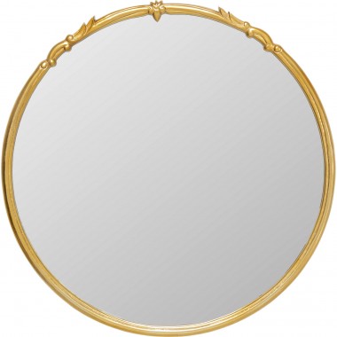Espelho de parede Cassandra Dourado Ø80 cm