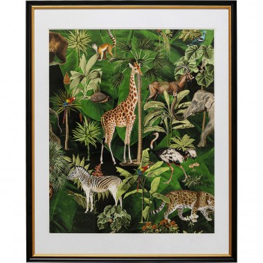 Quadro com Moldura Animals in Jungle 80x100 cm