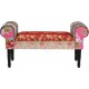 Banqueta Wing Patchwork vermelha