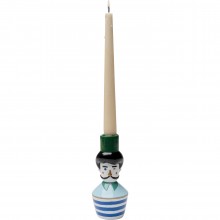 Castiçal Monsieur Mustache 16cm