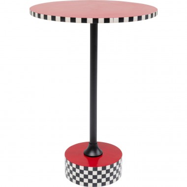 Mesa de apoio Domero Checkers Red Ø40 cm