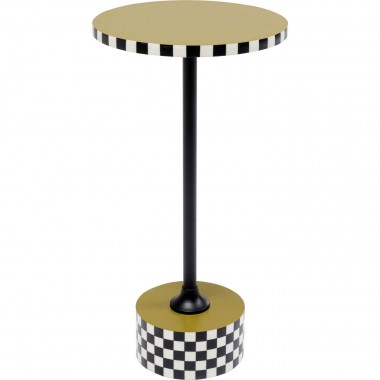 Mesa de apoio Domero Checkers Olive Ø25 cm