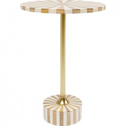 Mesa de apoio Domero Cirque Gold White Ø40 cm