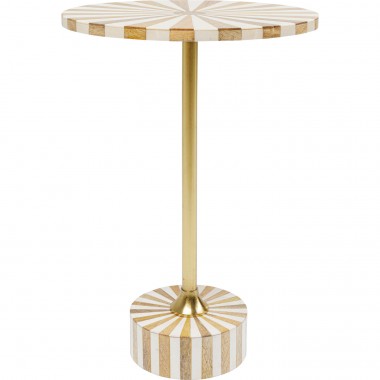 Mesa de apoio Domero Cirque Gold White Ø40 cm