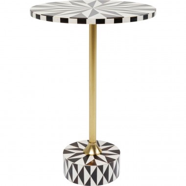 Mesa de apoio Domero Star Brown White Ø40 cm