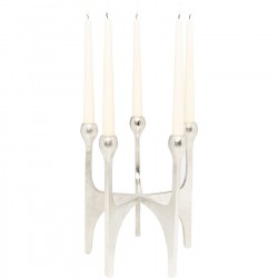 Castiçal Stacky Silver 31 cm