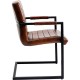 Poltrona Cantilever Lola Leather Brown