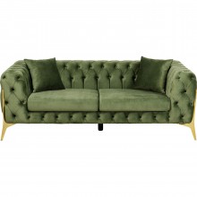 Sofá Bellissima 2 lugares Velvet verde