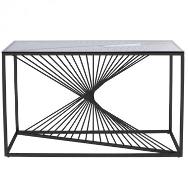 Consola Laser vidro preto transparente 120x40cm