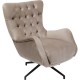 Poltrona giratória Bellissima Velvet Beige