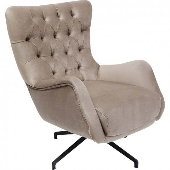 Poltrona giratória Bellissima Velvet Beige