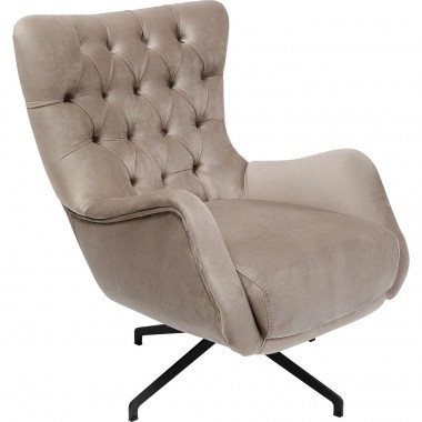Poltrona giratória Bellissima Velvet Beige