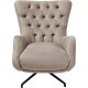 Poltrona giratória Bellissima Velvet Beige