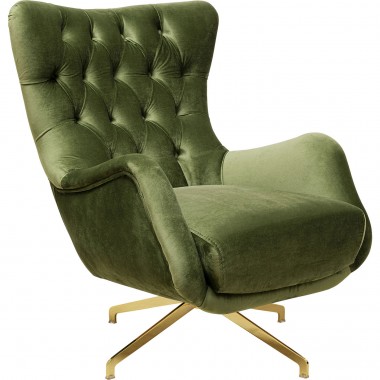 Poltrona giratória Bellissima Velvet Green