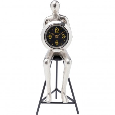 Relógio de mesa Sitting Man Silver 12x31 cm