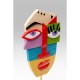 Objeto decorativo Abstract Face Multicolour 52 cm