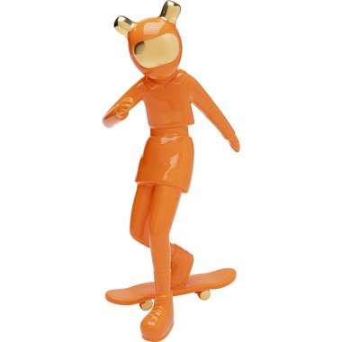 Estatueta decorativa Skating Astronaut Orange 33 cm