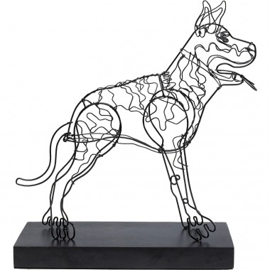 Objeto decorativo Wire Attack Dog 36 cm