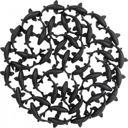 Decoração de parede School of Koi Black Ø160 cm