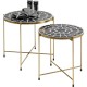 Mesa de apoio Priya Black (Conj. 2)